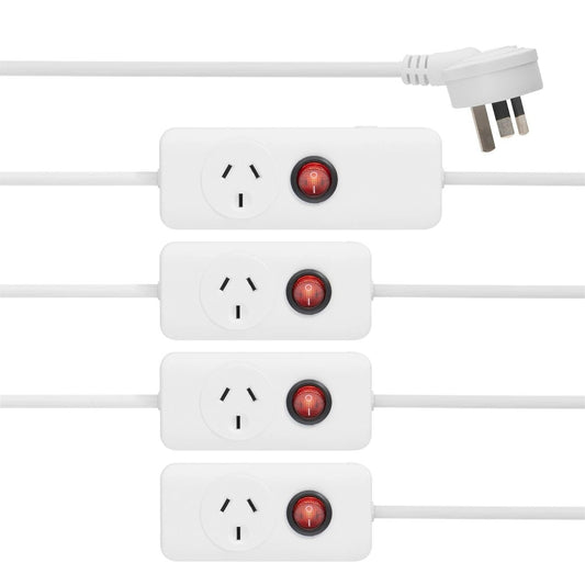 Arlec 4m Extension Lead With 4 Power Outlets Garage Household Office Plug Cord