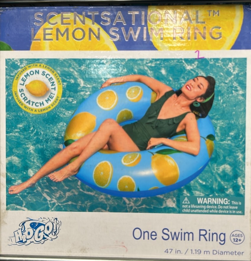 Bestway H2OGO! Scentsational Lemon Swim Ring Inflatable Pool Tube Water Float