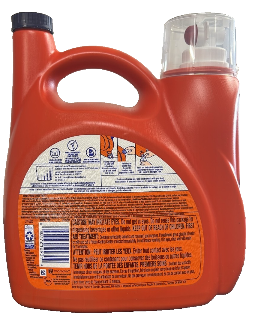 Tide Ozi Advanced Power Liquid Laundry Detergent White Stain Removal 4.08L