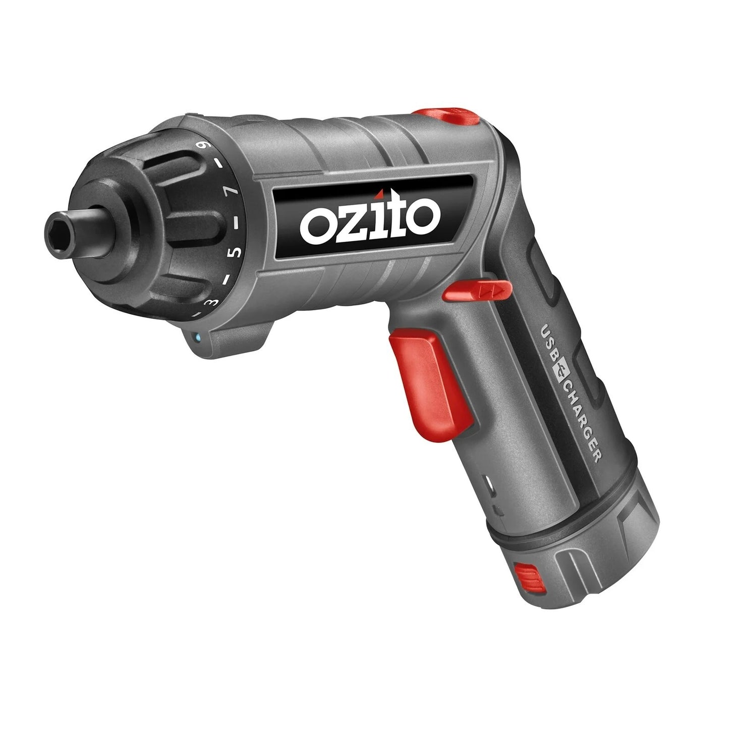 Ozito Cordless Screwdriver with USB Changing Base 24 Bits Set LED Torch 3.6V