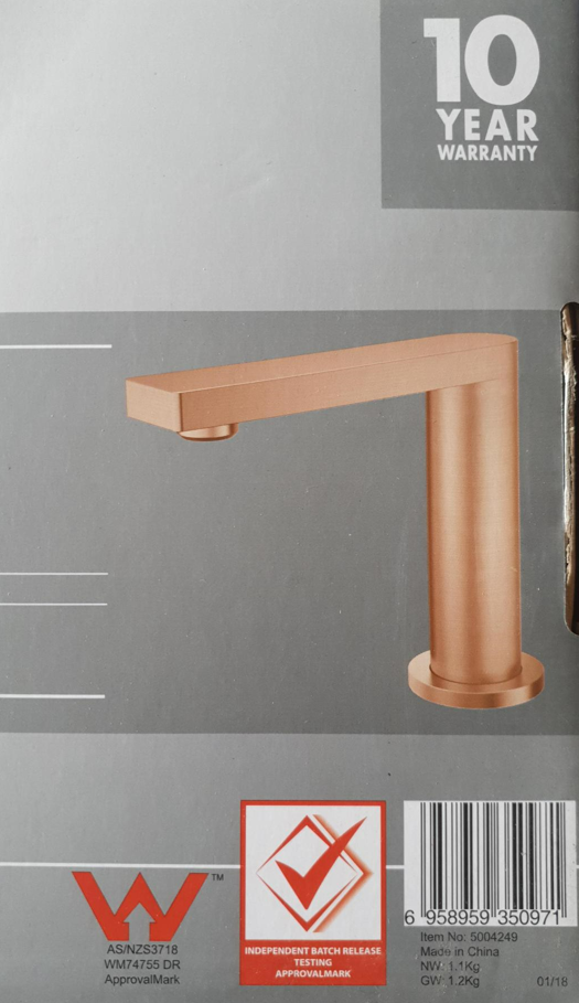 Mondella Signature Basin Spout Bathroom Toilet Vanity Sink Tapware Rose Gold