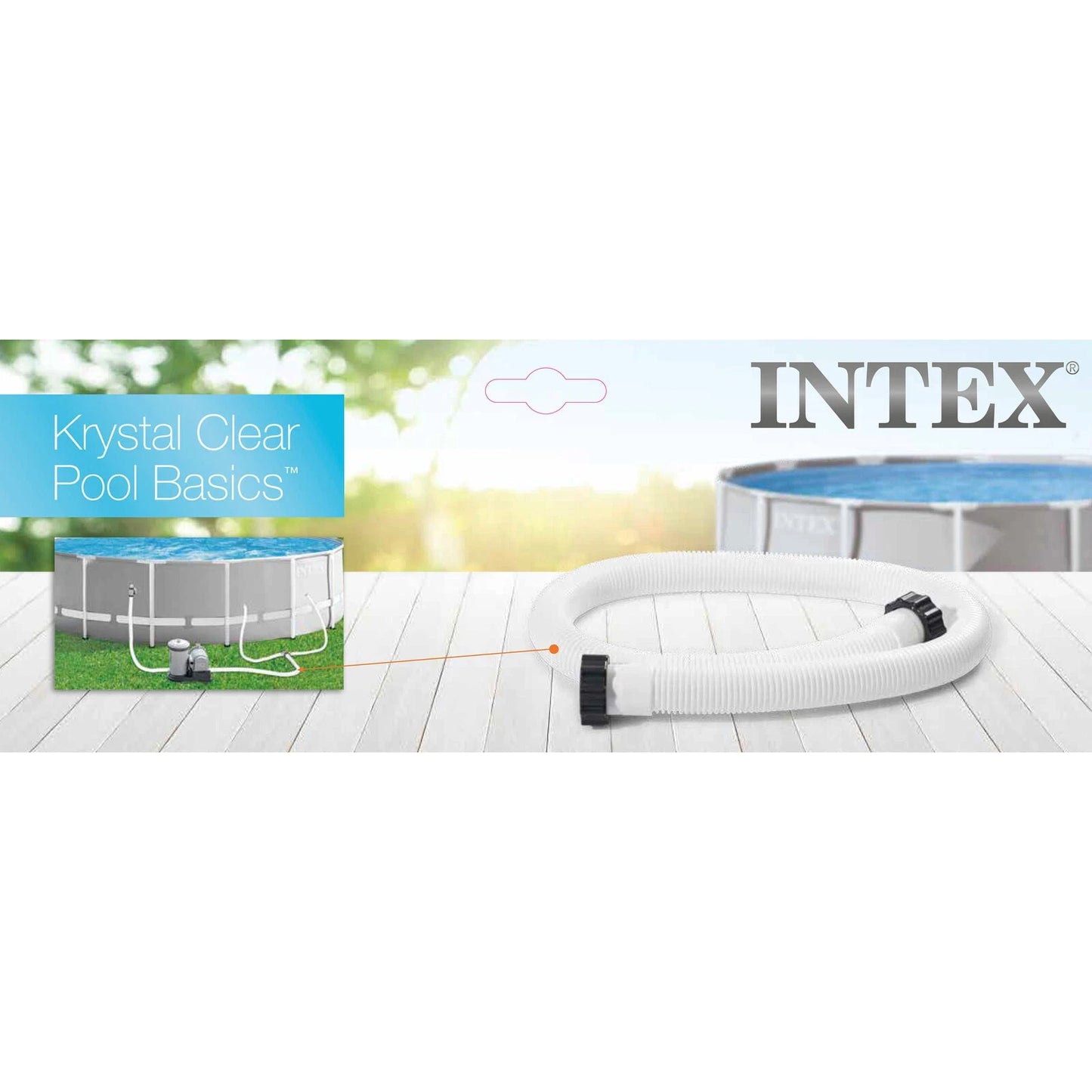 Genuine 2x Intex Hose Accessory 150cm Swimming Pool Filter Pump Saltwater System