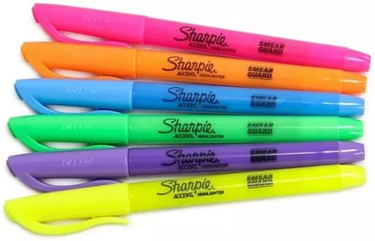 Sharpie Highlighters Marker Pen Narrow Chisel Tip Markers Multicoloured 24 Pack