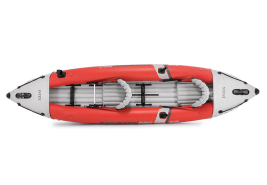 Intex Excursion Pro K2 Inflatable Kayak Canoe River Lake Boat Water Sport Oars