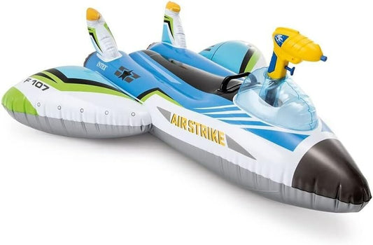 Intex Water Gun Plane Ride on Inflatable Pool Kids Float Raft Lounger Lounge Toy