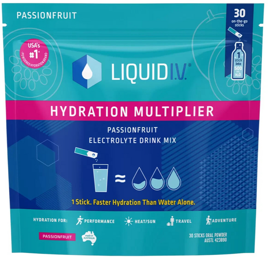 Liquid I.V. Hydration Multiplier Electrolyte Drink Mix Passionfruit 30 Sachets