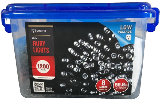 Lytworx Fairy Lights White 1200 LED Low Voltage String Christmas Decoration