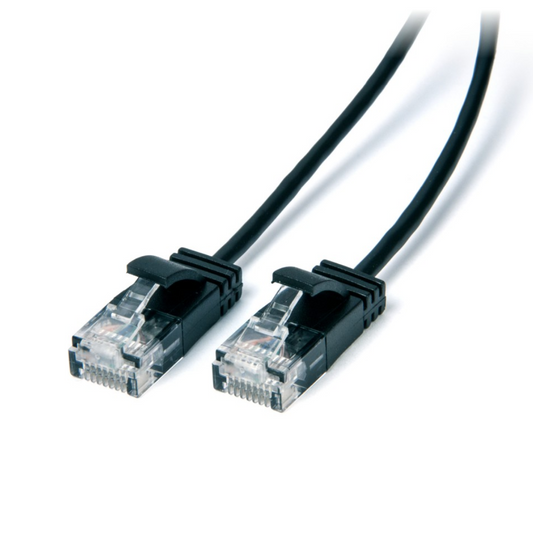 Laser Ultra Slim Cat6 Network Cable 2M NBN Modem LAN Router Connector Black