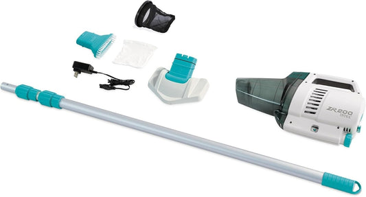 Intex ZR200 Pool Vacuum Cleaner Rechargeable Cordless Telescoping Above Ground