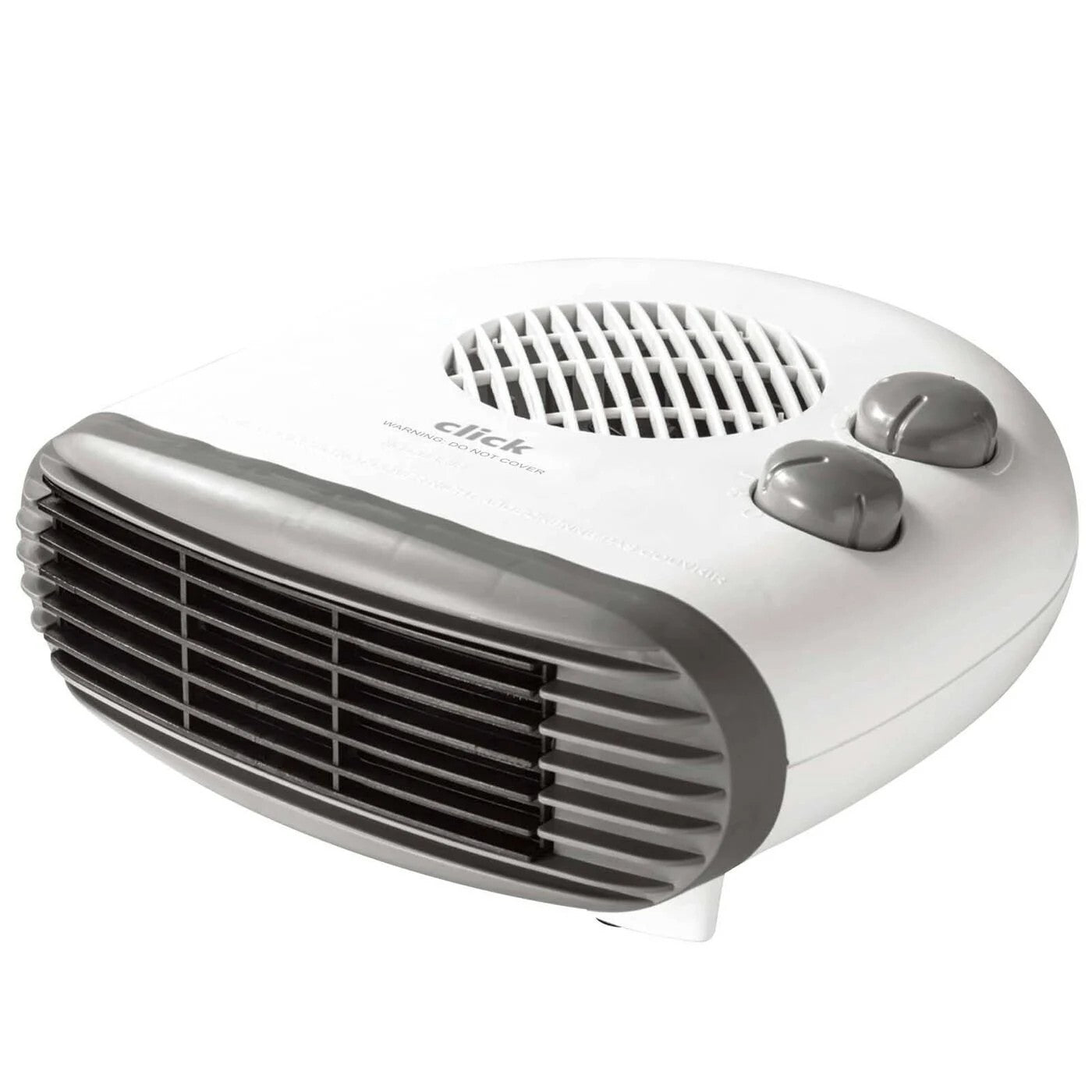 Click Electric Fan Heater Low Profile Portable Desk Adjustable Thermostat 2000W