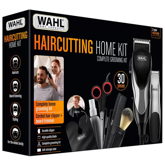 Wahl Haircutting Home Kit 30 Pieces Complete Grooming Styling Trimmer 3026404