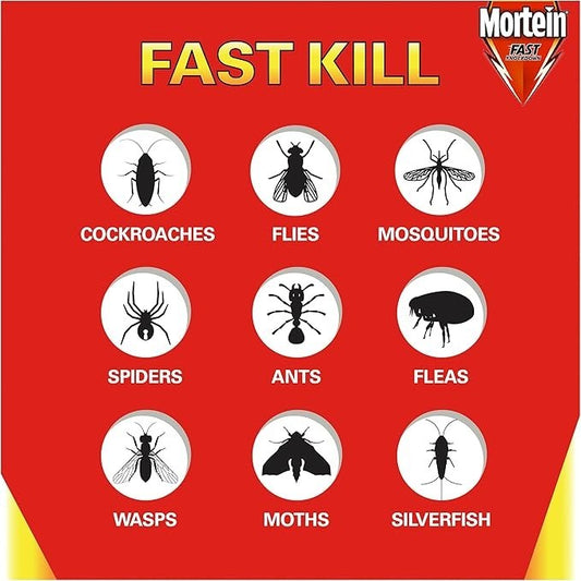 3x Mortein Fast Knock Down Fly Mosquito Multi Insect Killer Pest Spray 300g