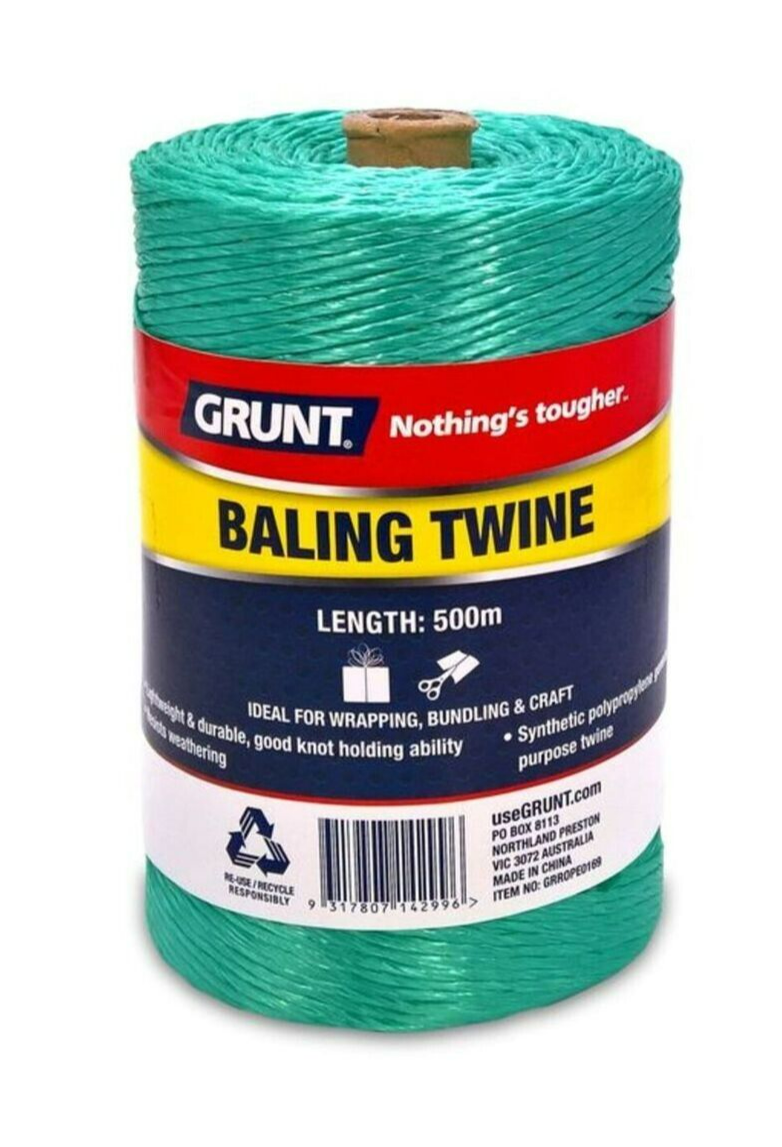 Grunt Green Baling Twine 500m Lightweight Durable Wrapping Bundling String