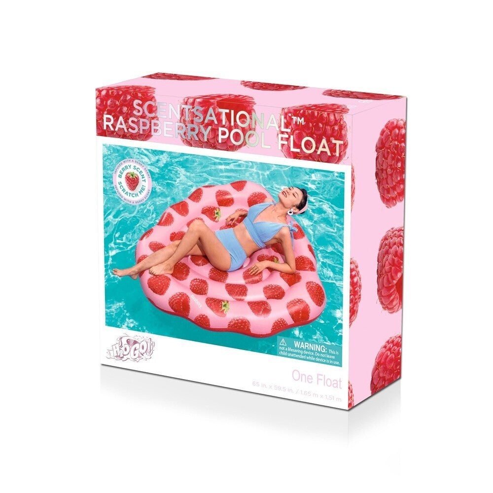Bestway H2OGO! Scentsational Raspberry Pool Float 1.65m x 1.51m Lounger