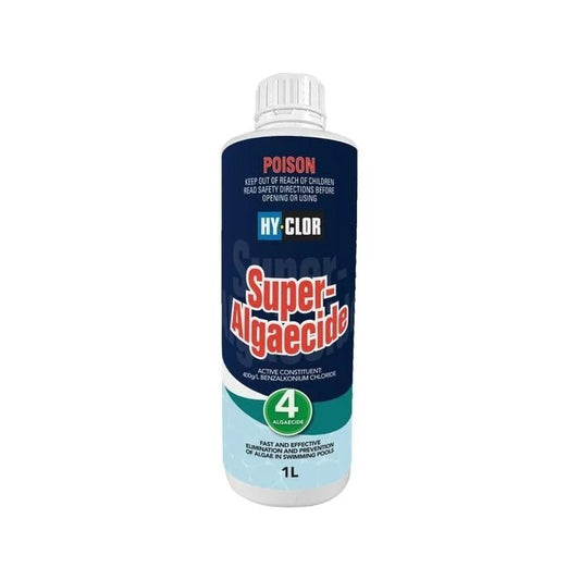 Hy-Clor Super Algaecide Liquid for Chlorine Saltwater Swimming Pool Chemical 1L