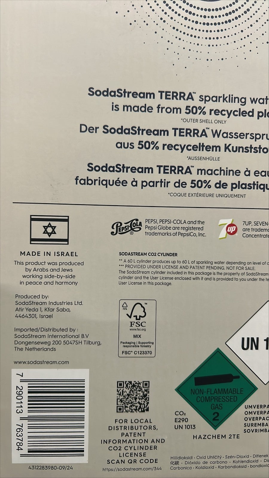 SodaStream Terra Sparkling Water Maker Fizzy Soda Carbonating Bottle Machine