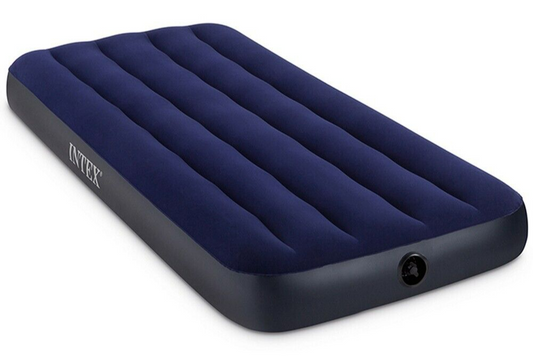 Intex Single Classic Downy Airbed Inflatable Mattress Travel Camping 76cm