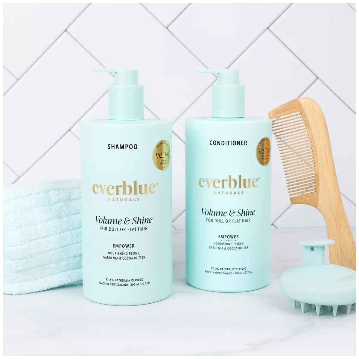 Everblue Shampoo & Conditioner Dull Flat Hair Care Volume & Shine Duo 800mL Set