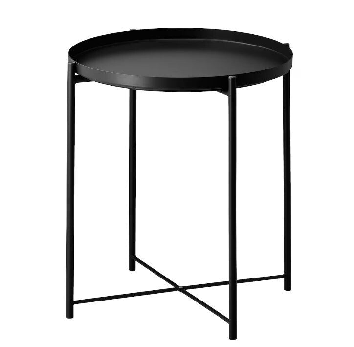 Coffee Table Tray Portable Removable Round Sofa Side End Bedside Tabletop