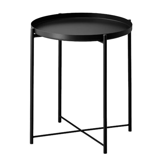 Coffee Table Tray Portable Removable Round Sofa Side End Bedside Tabletop