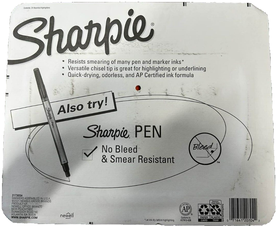Sharpie Highlighters Marker Pen Narrow Chisel Tip Markers Multicoloured 24 Pack