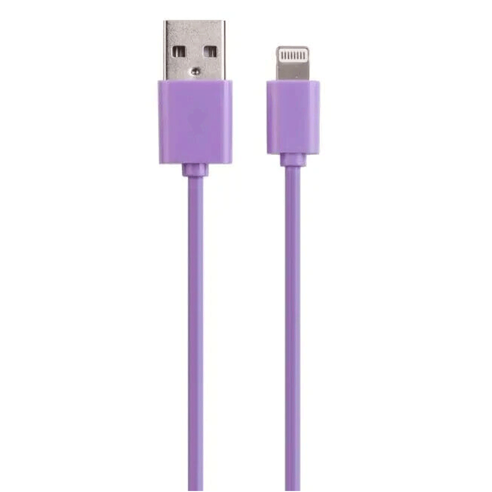 Laser USB A Charger Phone Cable Cord 2M for iPhone iPad Tablet Purple