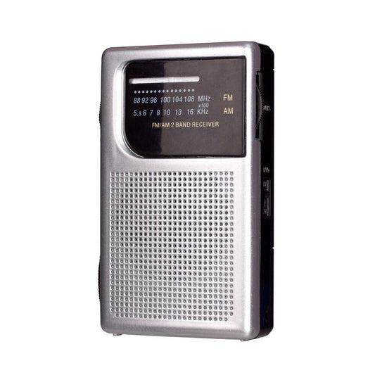 Laser Pocket Radio AM/FM Mini Portable Travel Speaker Earphone Socket w/ Antenna