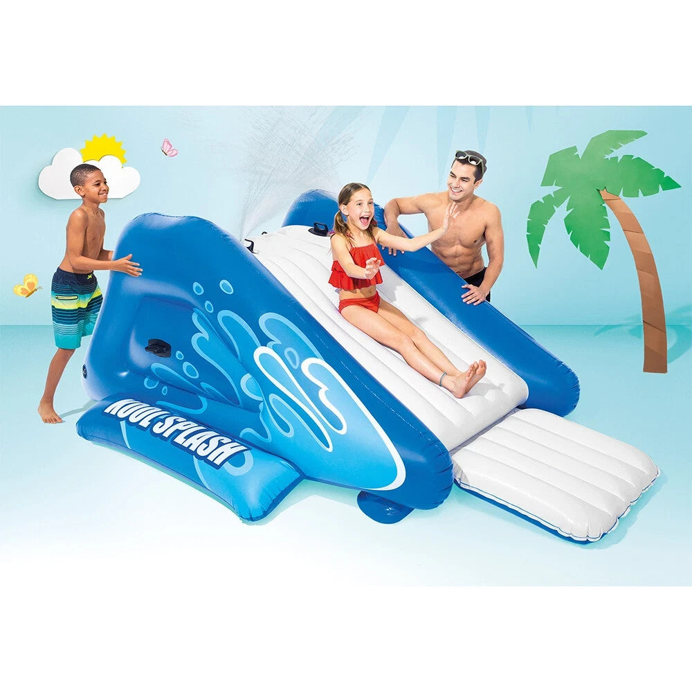 Intex Kool Splash Pool Inflatable Water Slide 10ft 11in Play Centre Kids 6+