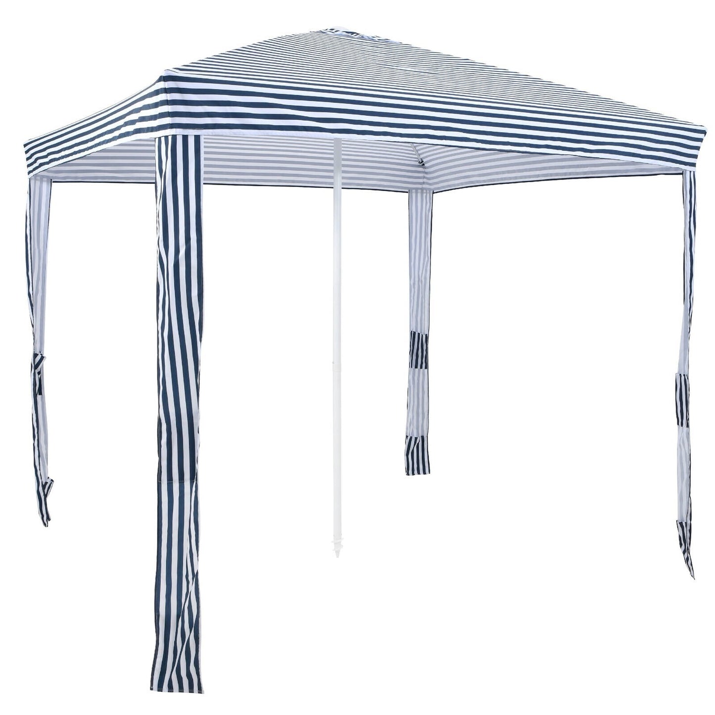 Marquee Gazebo Tent Folding Portable Outdoor Event Sun Shade Blue White Stripe