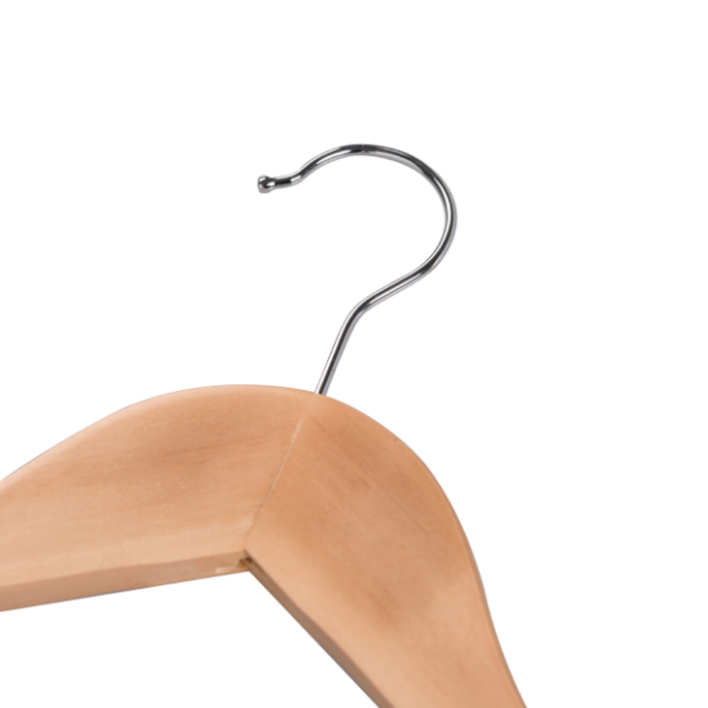 16 pcs Wooden Clothes Hangers Coat Pants Suits Coat Rack Wardrobe Hangers