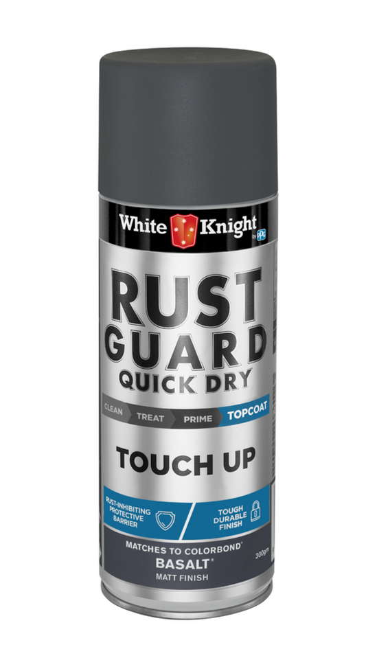 White Knight 300g Basalt Touch Up Spray Paint Quick Dry Topcoat Matt Finish