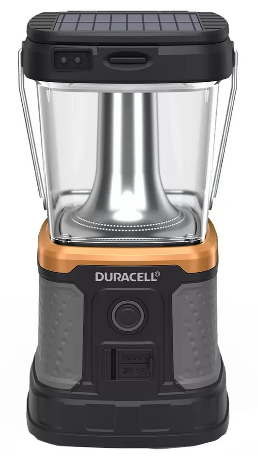 Duracell 3000 Lumen Rechargeable Lantern Camping Hiking Light Battery Solar USB