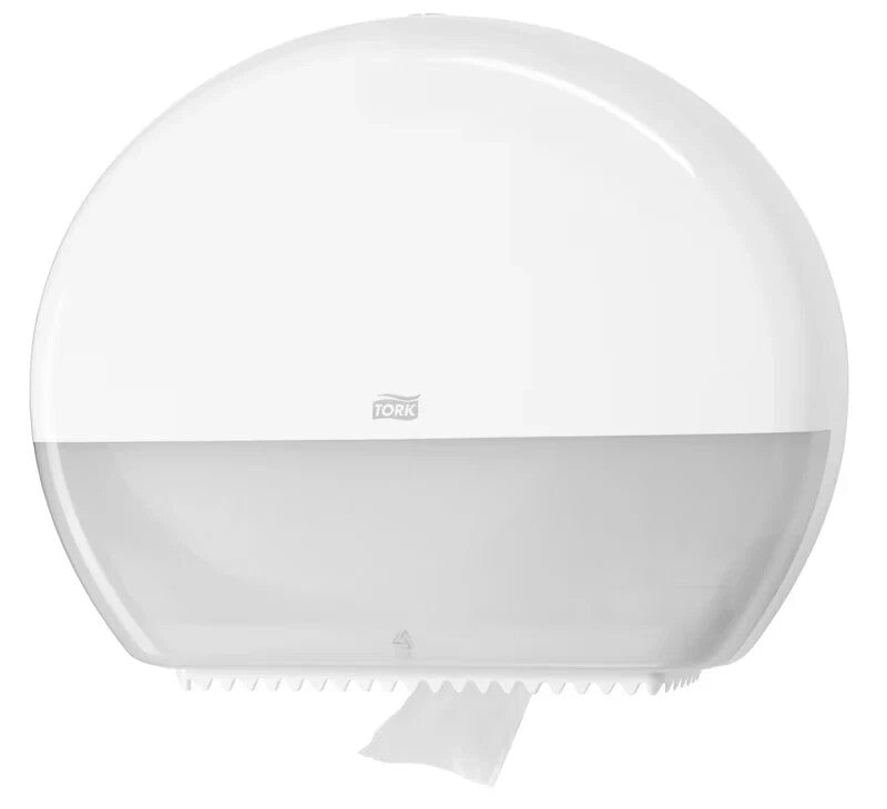 Tork Jumbo Toilet Roll Holder Dispenser Bathroom Kitchen Tissue Paper White