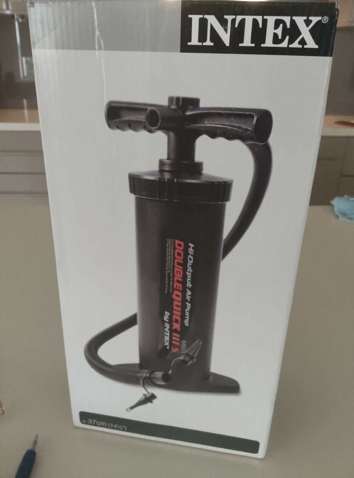 Intex Double Quick III Hand Pump Inflator for Air Bed Inflatable Pool ball