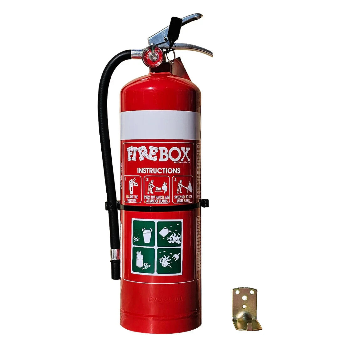 FireBox 4.5kg Fire Extinguisher Dry Powder Car Boat Home Caravan Pro W/ Bracket