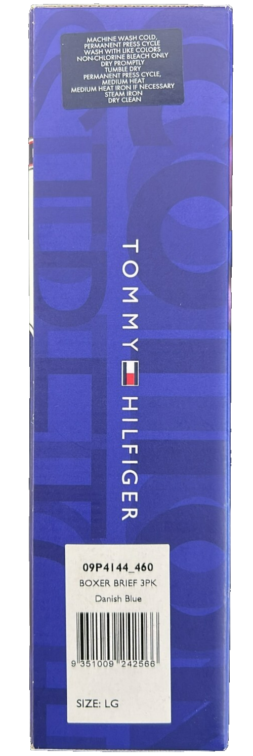 Tommy Hilfiger Mens Trunks Underwear Cotton Stretch Boxer Briefs Large 3 Pack