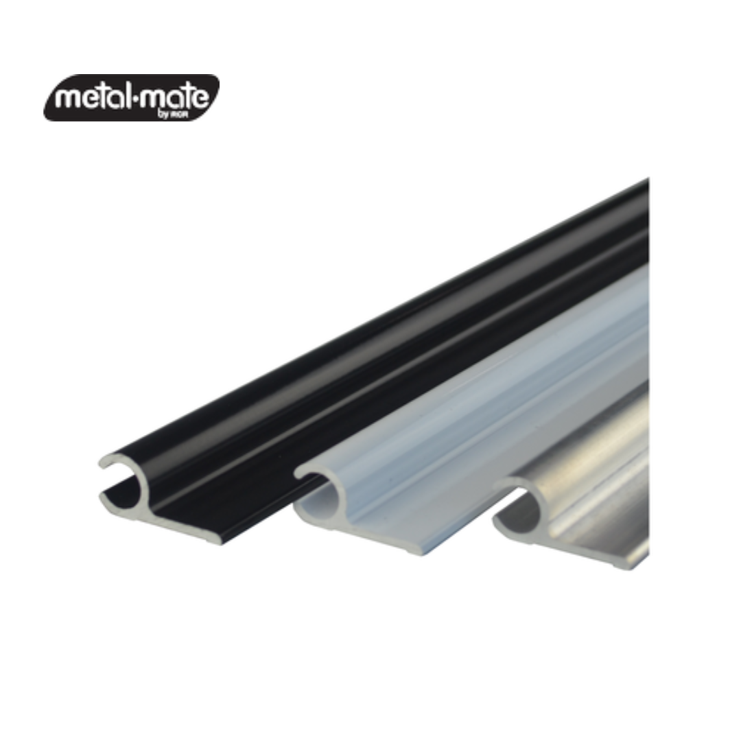 Metal Mate 27.95 x 12.7 x 1.7mm 1m Aluminium Section Sail Track Silver Alloy