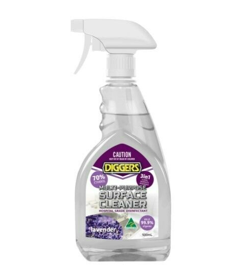 Diggers 500ml Lavender Multi-Purpose Surface Cleaner Disinfectant Liquid Spray