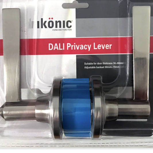Ikonic Dali Privacy Lever Door Knob Lock Handle Set Satin Stainless Steel