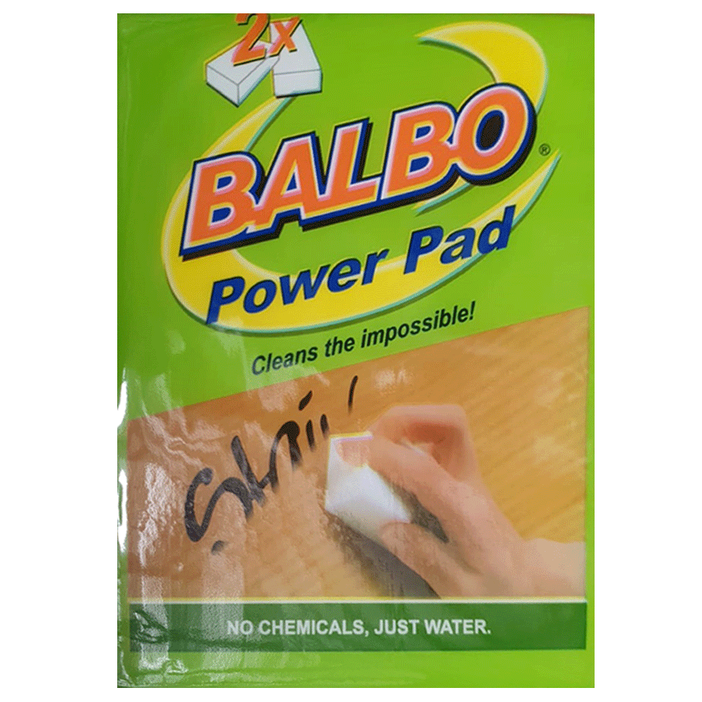 Balbo Power Pad Twin Pack Cleaning Pads Surface Cleaner Eraser Sponge 2 x 4 Pack