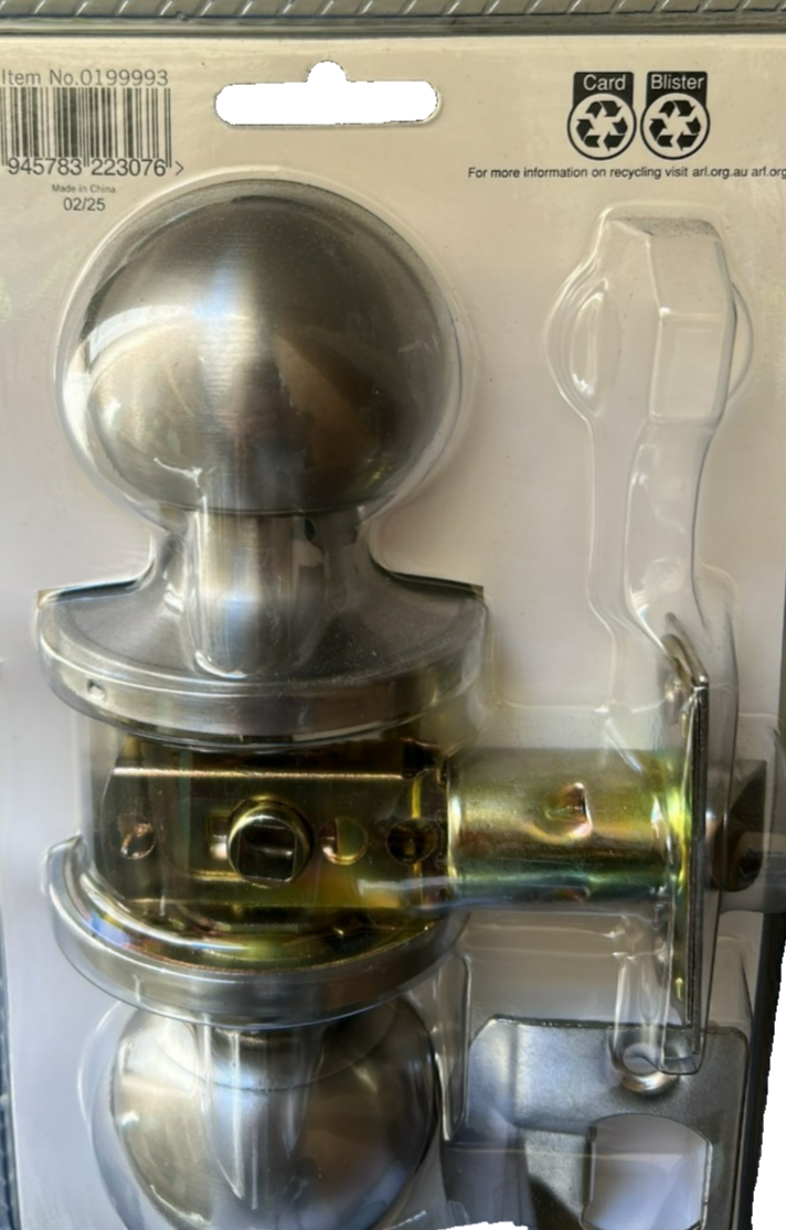 Ikonic Ruby Passage Set Kitchen Entry Door Knob Brushed Nickel