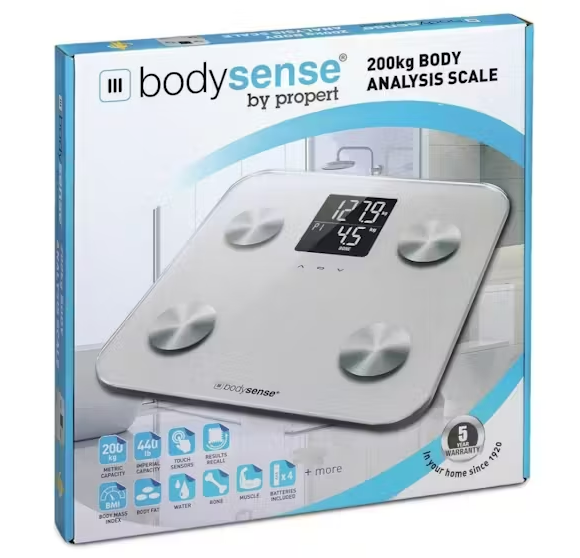 Propert Bodysense Bathroom Scale Digital Electronic Glass Weight Body 200kg