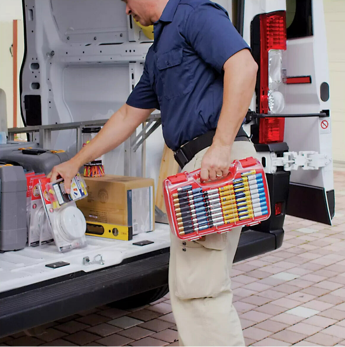 Battery Daddy Battery Storage Organiser Case w/ Tester Batteries Holder Box