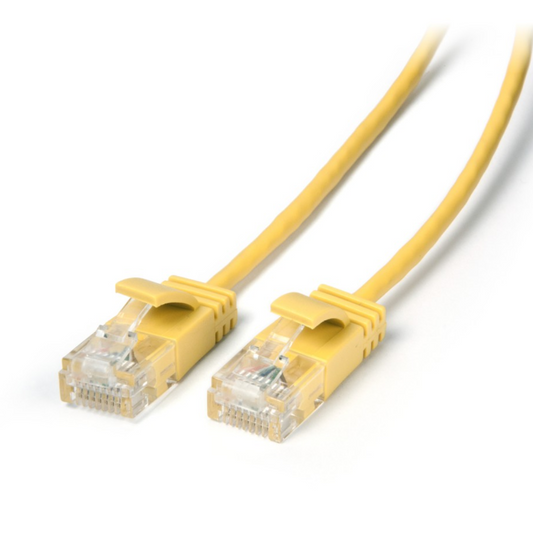 Laser 2M Ultra Slim Cat6 Network Cable NBN Modem LAN Router Connector Yellow
