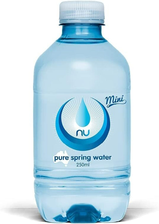 Nu-Pure Australian Pure Spring Water 40 x 250ML Mini Bottle Drink Bulk Pack