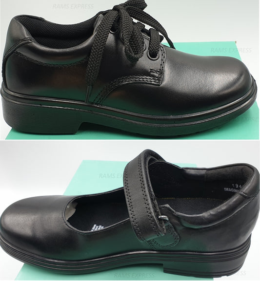 New CLARKS School Shoes Boys Girls Black Mary Jane Leather Uniform Junior Kids