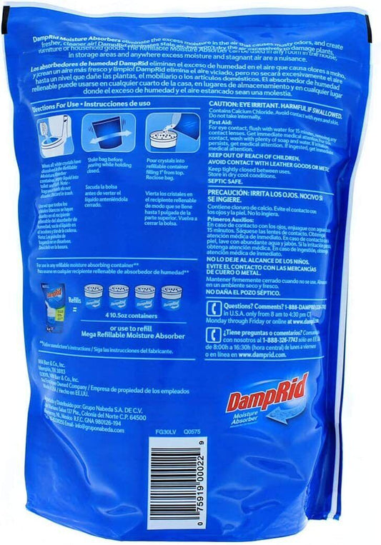 Damprid Moisture Absorber Refill Bag Anti-Mould Fragrance Free Damp Rid 1.19kg