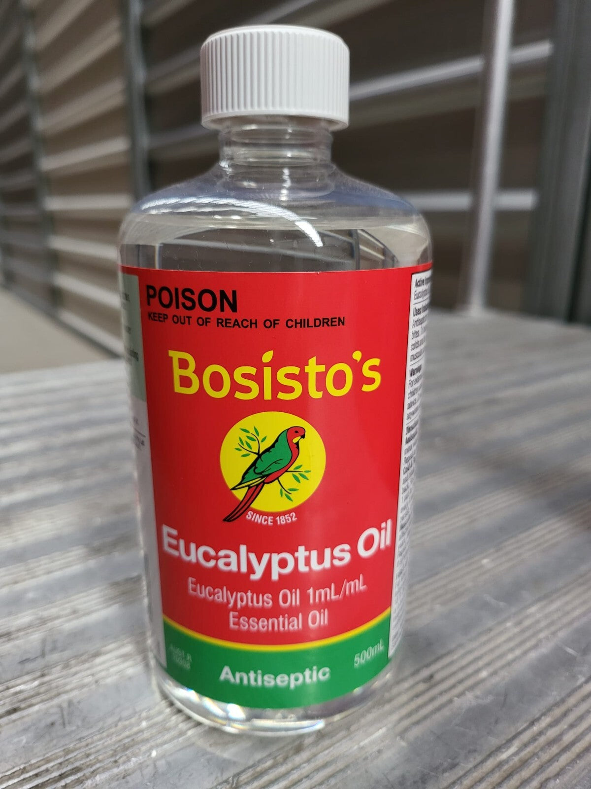 Bosisto's Eucalyptus Oil 500ml Pure Natural Remedies For Muscular Pains & Aches