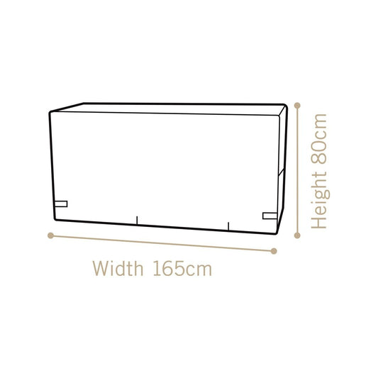 4 Burner Flat Top BBQ Cover UV Water Resistant Heavy Duty - 165W x 62D x 80H cm