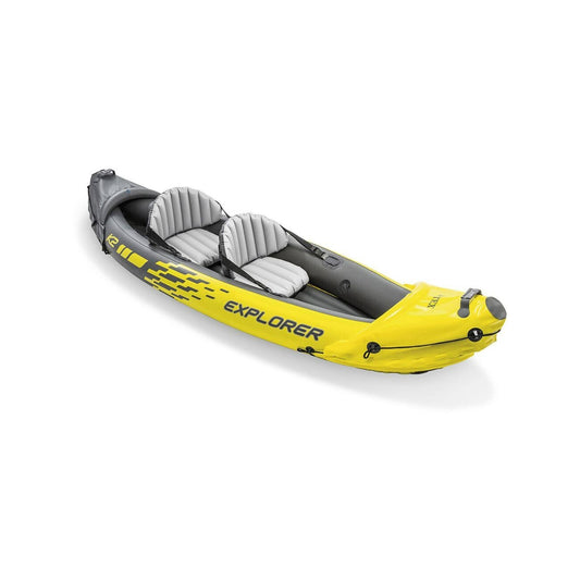 Intex Kayak Boat Canoe K2 Inflatable 2 Seat Floating Oars River Lake
